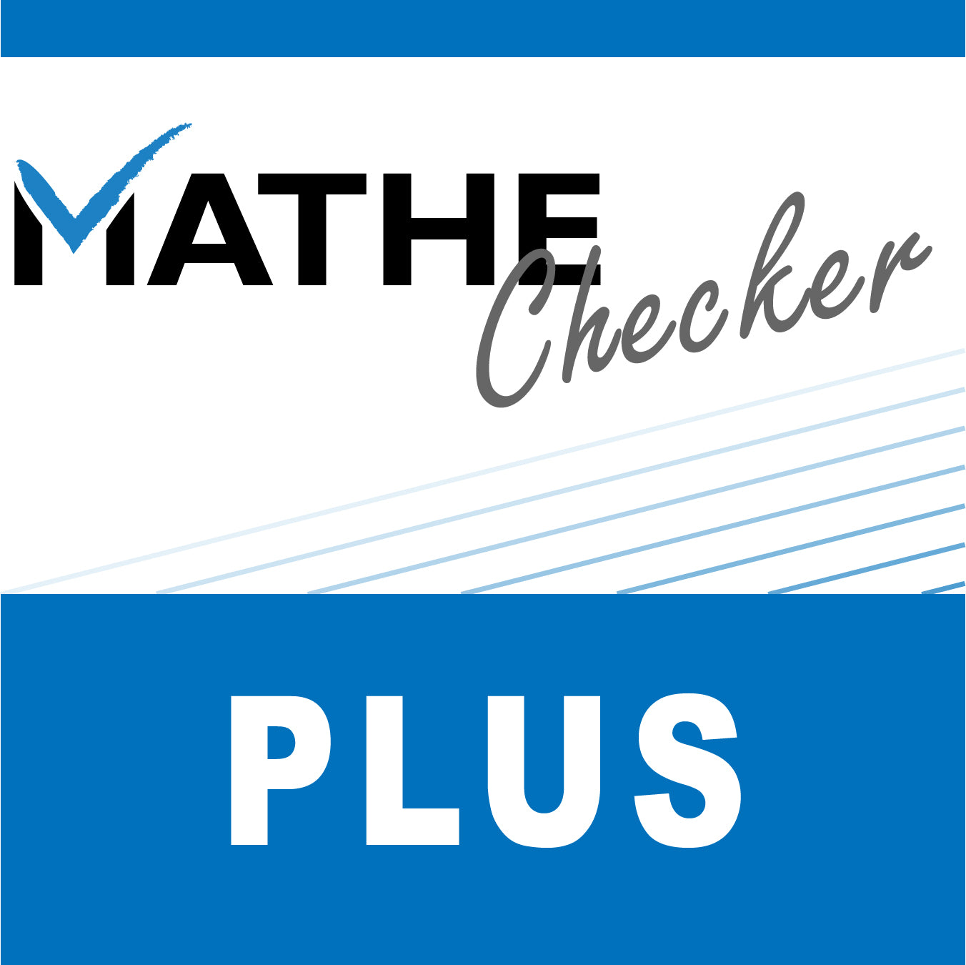 Logo für den Mathe Checker Plus Kurs von Florian Schäfer für Mathematik Kursstufe.