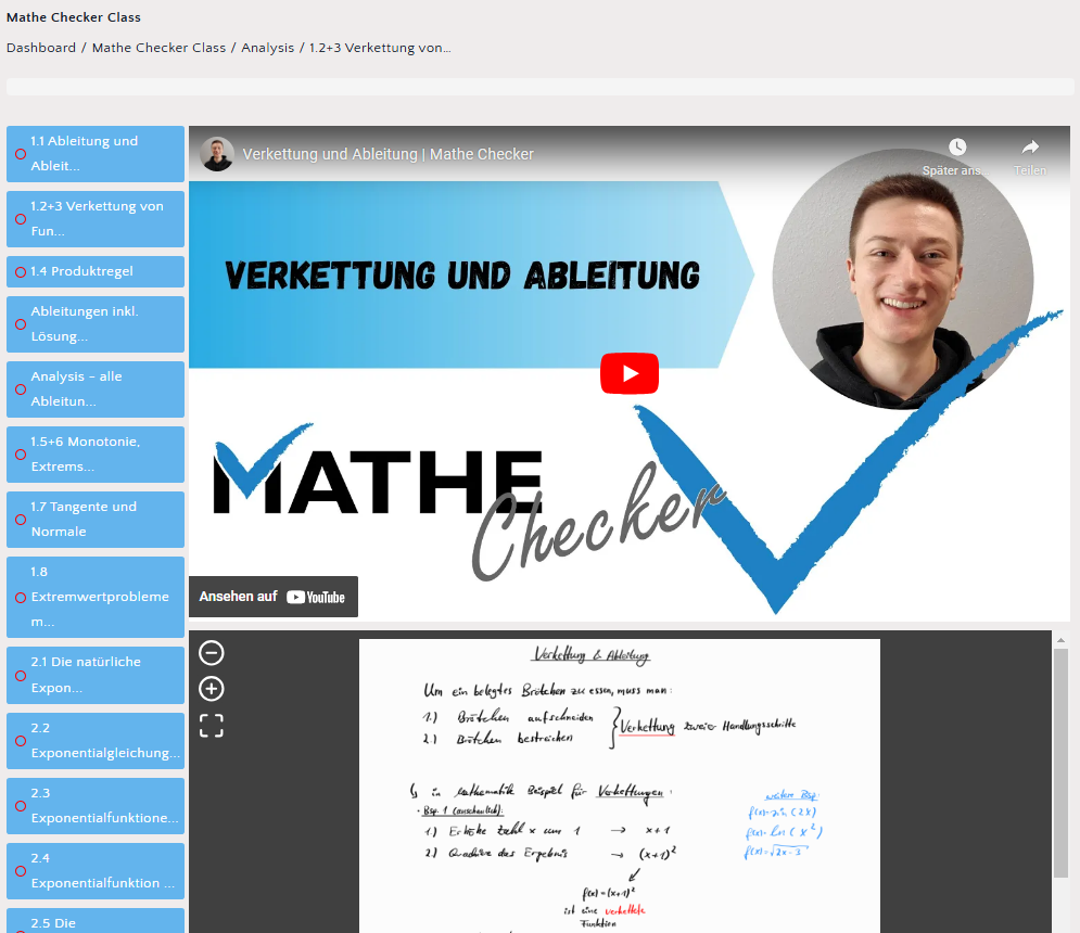 Einblicke in den Mathe Checker Kurs