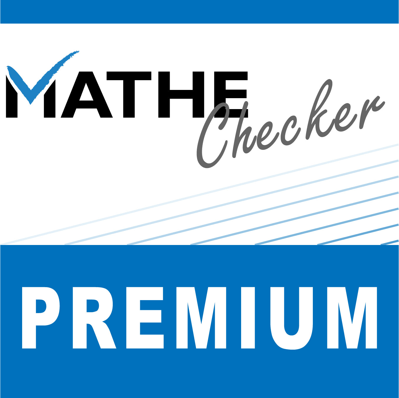 Logo für den Mathe Checker Premium Kurs von Florian Schäfer für Mathematik Kursstufe.