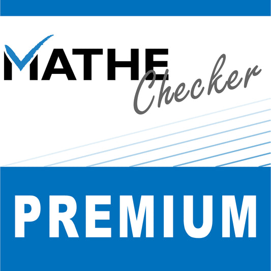 Logo für den Mathe Checker Premium Kurs von Florian Schäfer für Mathematik Kursstufe.
